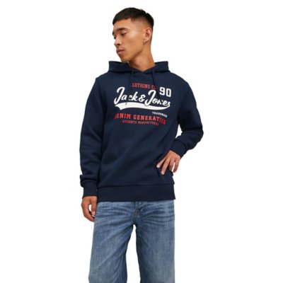 sweatshirt à capuche homme jjelogo 2 col 22/23 noos