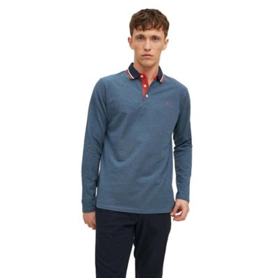 polo à manches longues homme jjepaulos polo ls noos