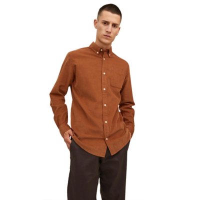 chemise à manches longues homme jjeclassic corduroy l/s sn