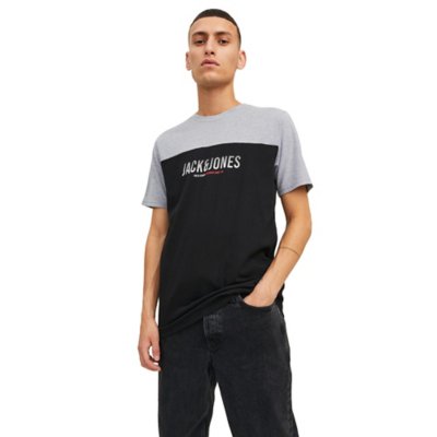 tee-shirt à manches courtes homme jjedan blocking o-neck