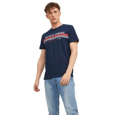 tee-shirt à manches courtes homme jjiron ss crew neck