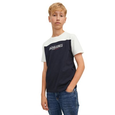tee-shirt à manches courtes garçon jjedan blocking ss o-neck noos