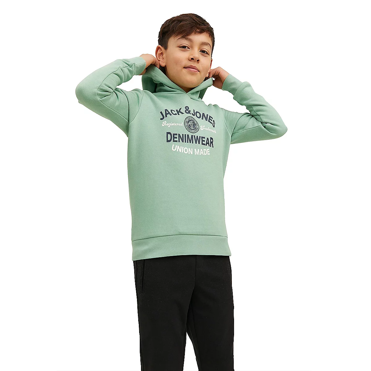 sweatshirt à capuche garçon jjelogo 2 col 22/23 noos