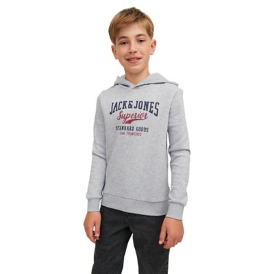 sweatshirt à capuche garçon jjelogo 2 col 22/23 noos