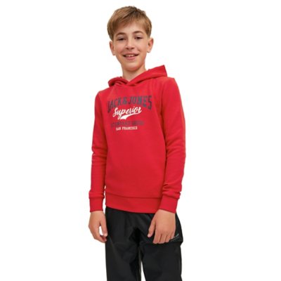 sweatshirt à capuche garçon jjelogo 2 col 22/23 noos