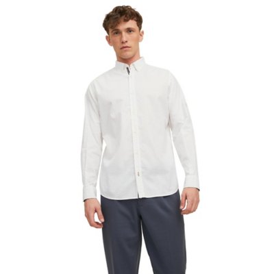 chemise à manches longues homme jjplain ditsy detail ls