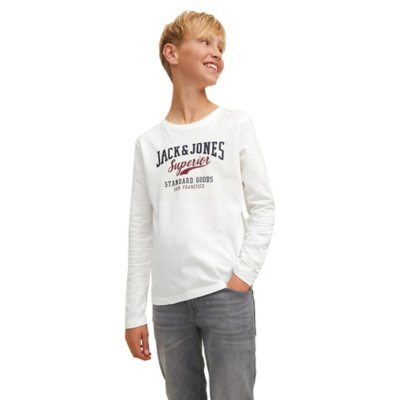 tee-shirt à manches longues garçon jjelogo ls o-neck noo