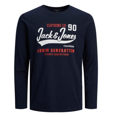 tee-shirt à manches longues garçon jjelogo ls o-neck noo