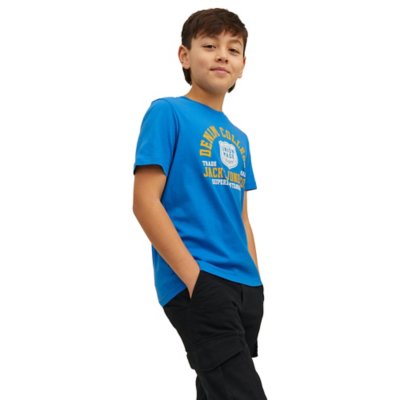 tee-shirt à manches courtes garçon jjelogo o-neck 2col aw22 noo
