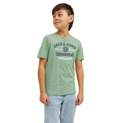 tee-shirt à manches courtes garçon jjelogo o-neck 2col aw22 noo