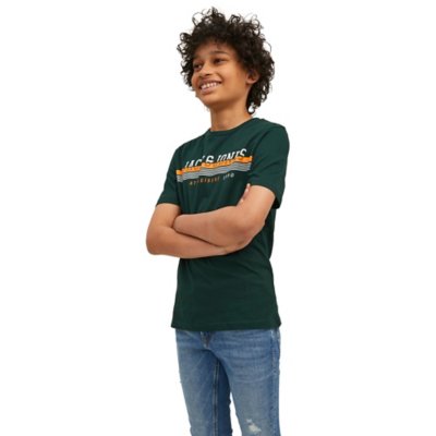 tee-shirt à manches courtes garçon jjiron ss crew neck