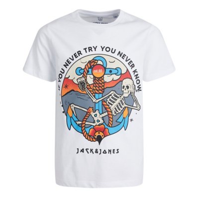 tee-shirt à manches courtes garçon jjlimit ss crew neck