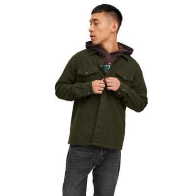 chemise à manches longues homme jjejay over l/s sn
