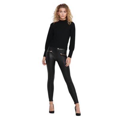pantalon femme onlhenrietta bf faux leather pant o