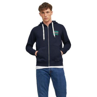 sweatshirt zippé à capuche homme jorinternational zip