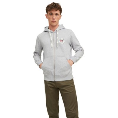 sweatshirt zippé à capuche homme jorinternational zip