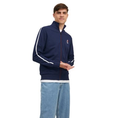 sweatshirt zippé homme jcologan block high neck zip