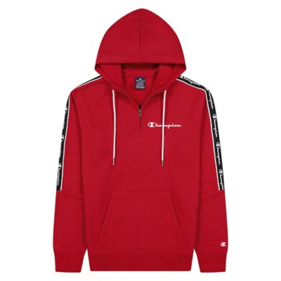 sweatshirt zippé à capuche homme hooded half zip