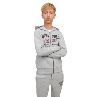 sweatshirt zippé à capuche garçon jjelogo zip h 2 col22/23 noos