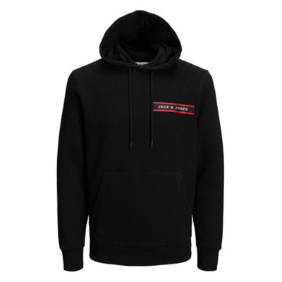 sweatshirt à capuche homme jcoxander patch fr