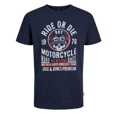 tee-shirt à manches courtes homme jprblumotor crew neck prau22