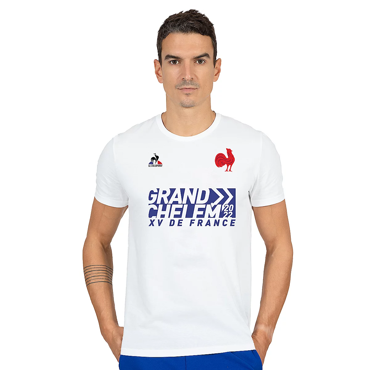 tee-shirt à manches courtes homme grand chelem ffr 2022