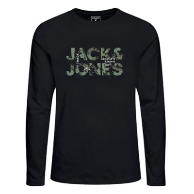 tee-shirt à manches longues garçon jcotech logo ls crew neck sn jn