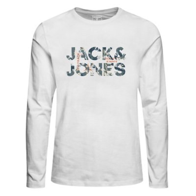 tee-shirt à manches longues garçon jcotech logo ls crew neck sn jn