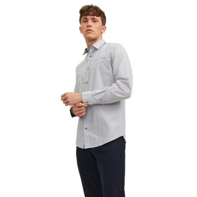 chemise à manches longues homme jjetrekota detail ls noos