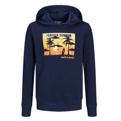 sweatshirt à capuche garçon jjsummer cool