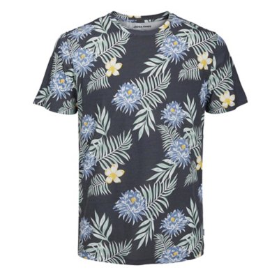 tee-shirt à manches courtes homme jjbecs aop crew neck