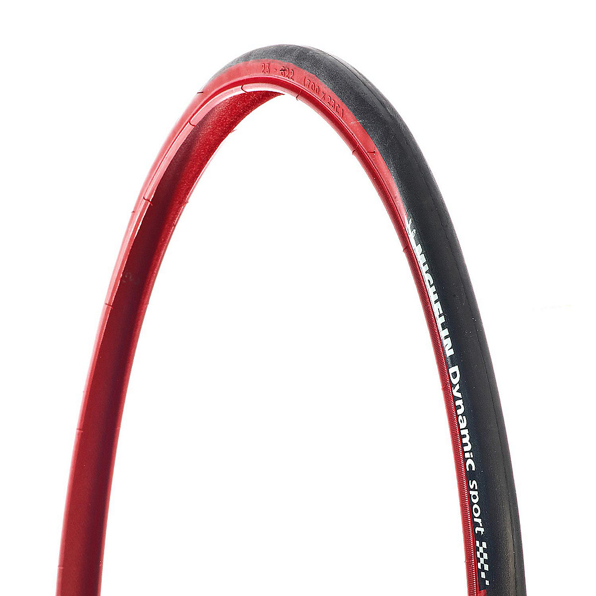 pneu pour vélo de route dynamic sport 23 tr rouge