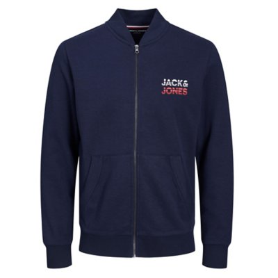 sweatshirt zippé homme jjatlas zip