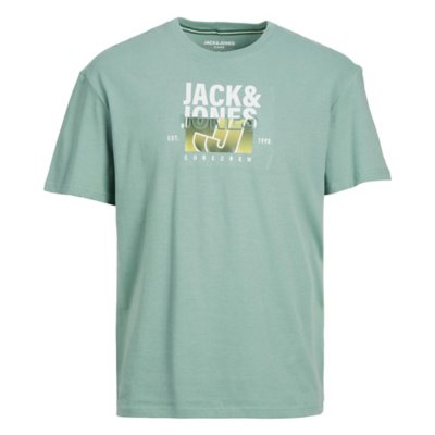 tee-shirt à manches courtes homme jcojean emboss crew neck