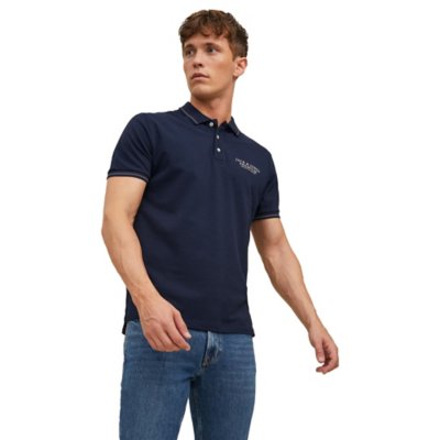 polo à manches courtes homme jprbluarchie ss sg sn