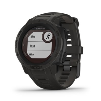 Montre GPS Cardio INSTINCT SOLAR GRAPHITE GARMIN