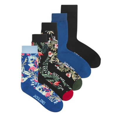 chaussettes homme jacbird flower socks 5 pack