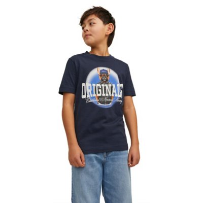 tee-shirt à manches courtes garçon jordenim dog crew neck