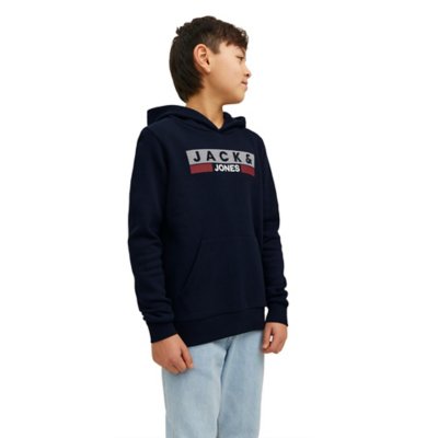 sweatshirt à capuche garçon jjecorp logo play4 noos