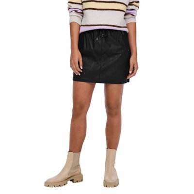 jupe femme onlmady mw faux leather skirt cc pnt