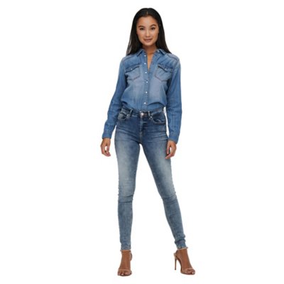 Chemise en discount jean only femme