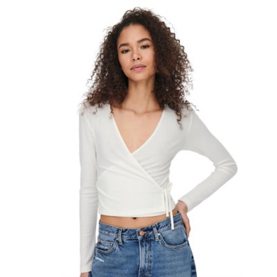 tee-shirt à manches longues femme onlemma tie rap