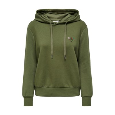 sweatshirt à capuche femme onlnoomi l/s logo hood int cs swt