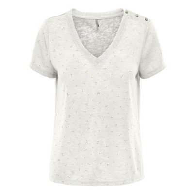 tee-shirt à manches courtes femme onlstephi s/s aop v-neck top cs jrs