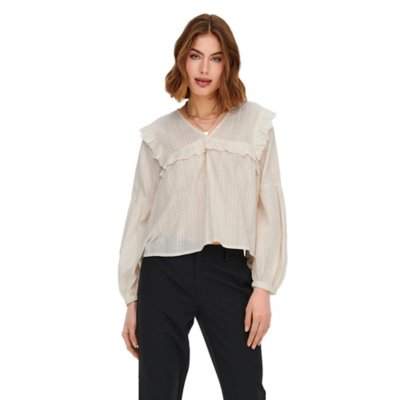 chemise à manches longues femme onlellie ls frill emb