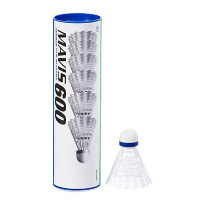 volant plastique de badminton mavis 600 - tube de 6