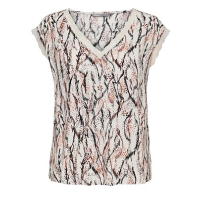 tee-shirt à manches courtes femme onljasmina fr v-neck lace