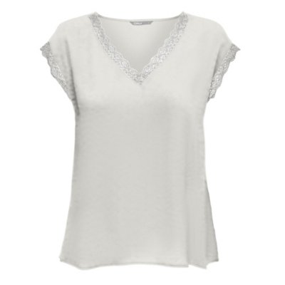 tee-shirt à manches courtes femme onljasmina fr v-neck lace