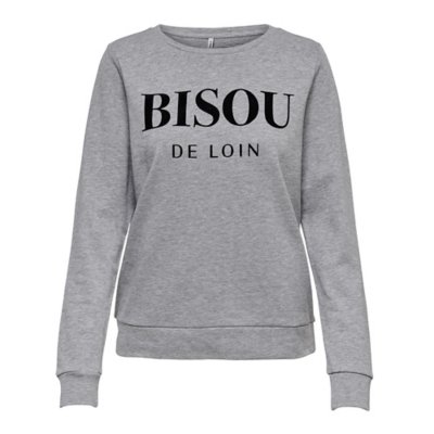 sweatshirt femme onlclara life text box