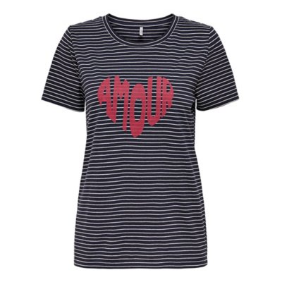 tee-shirt à manches courtes femme onlchloe life reg box